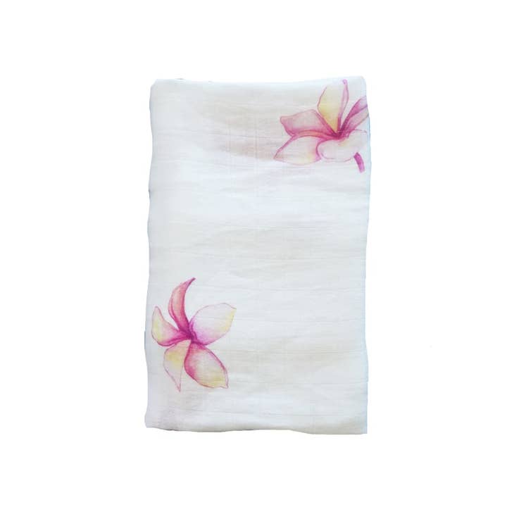 Coco Moon - Wholesale Swaddle - Baby - Plumeria Muslin Baby Swaddle Blanket