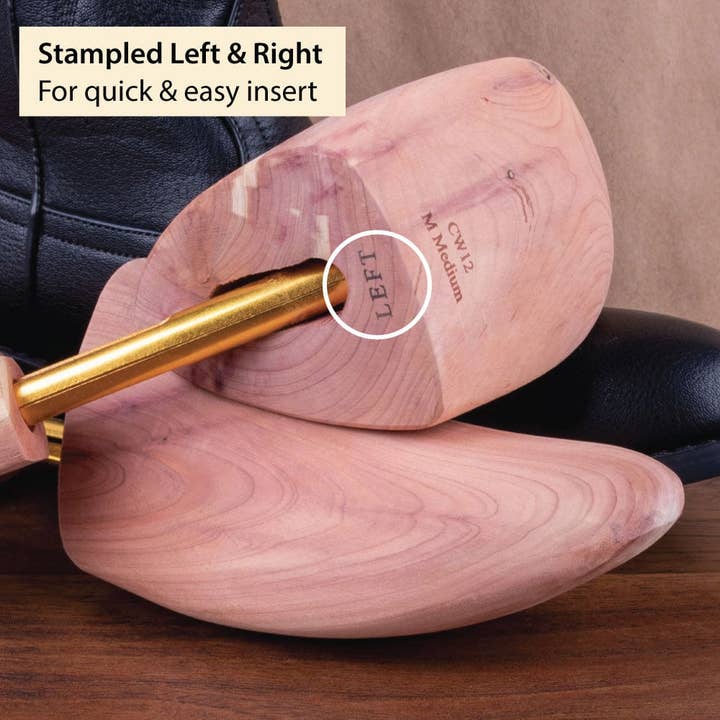 FootFitter - Wholesale Shoe Horn - Unisex - FootFitter Western Cedar Boot Tree - Shoe Trees for Western Cowboy Style Boots - CW12