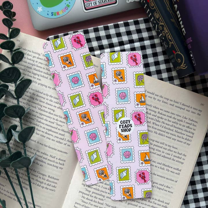 Cozy Reads Shop - Wholesale Bookmark - Summer Stamps Bookmark