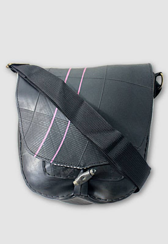 Ganesh Himal Trading - Vendita all'ingrosso Borsa a tracolla - Donna - Borsa a tracolla in gomma riciclata - Chiusura con fermaglio in gomma2