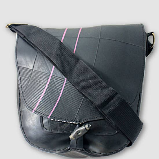 Ganesh Himal Trading - Wholesale Crossbody Bag - Women's - Recycled Rubber Crossbody Bag - Rubber Toggle Closure2