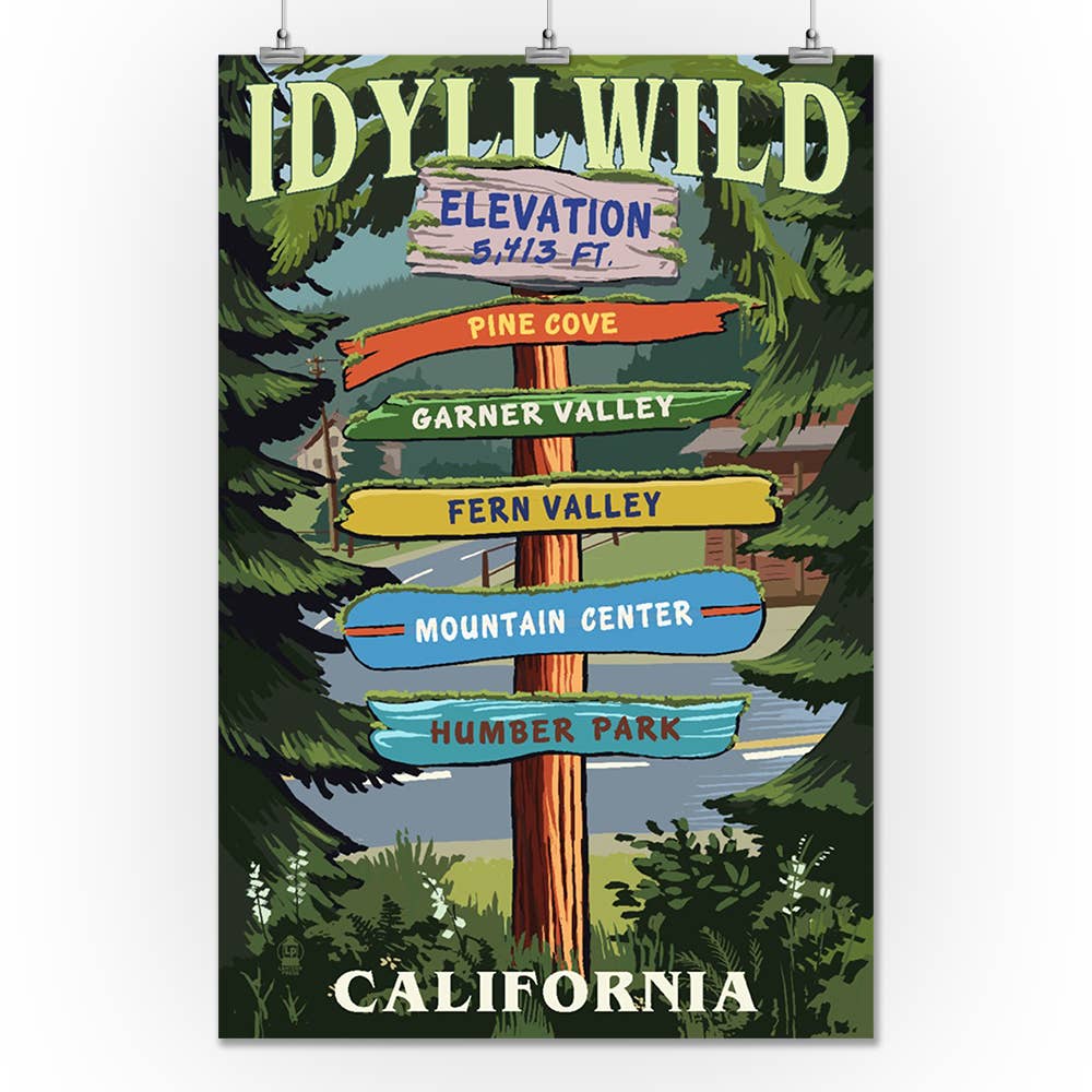 Lantern Press - Wholesale Art Print - GICLEE PRINT Idyllwild, California, Destinations1