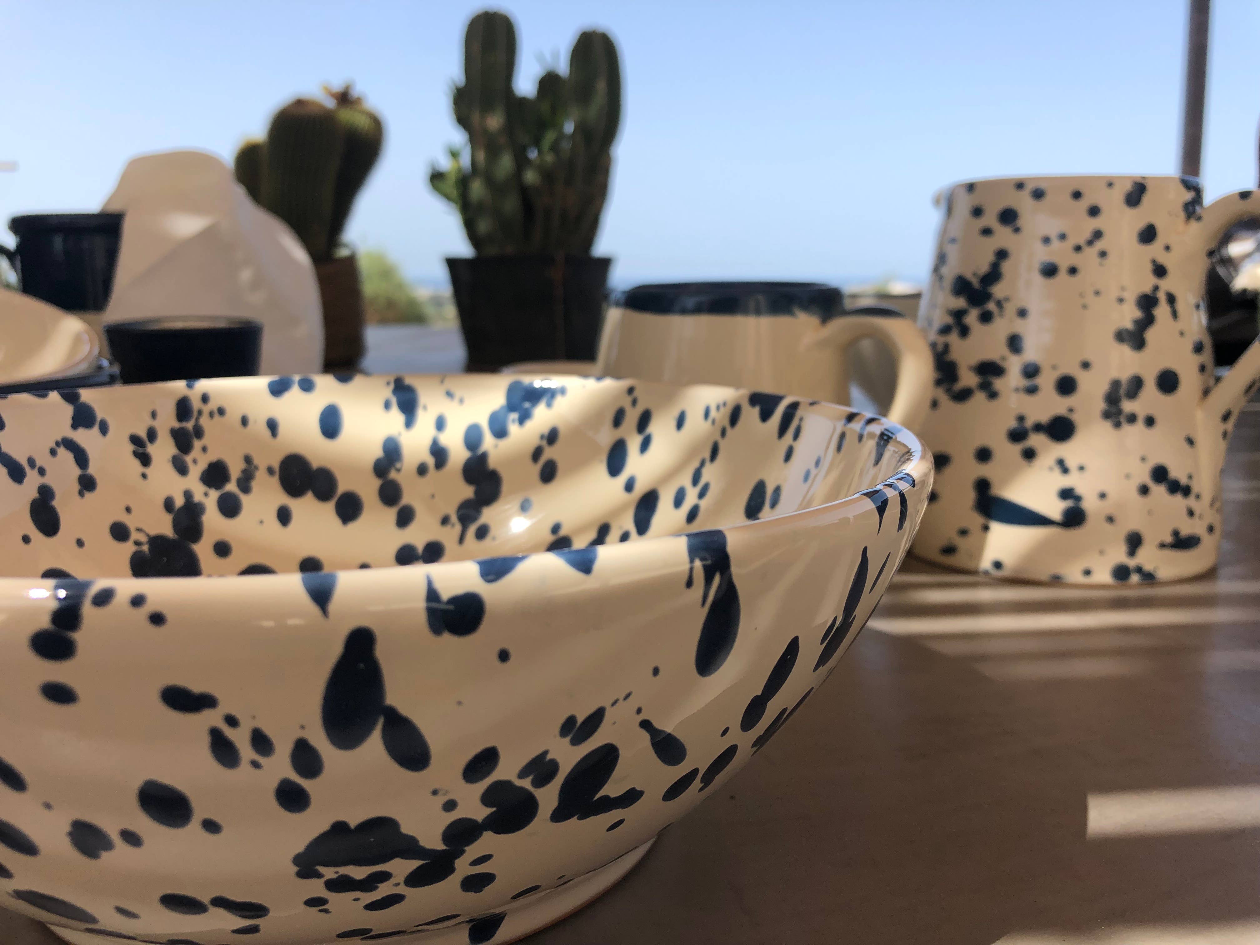 LOLIVA - Vente Assiette de service - Assiette Fond diam. 19 cm - Ligne Schizzato3