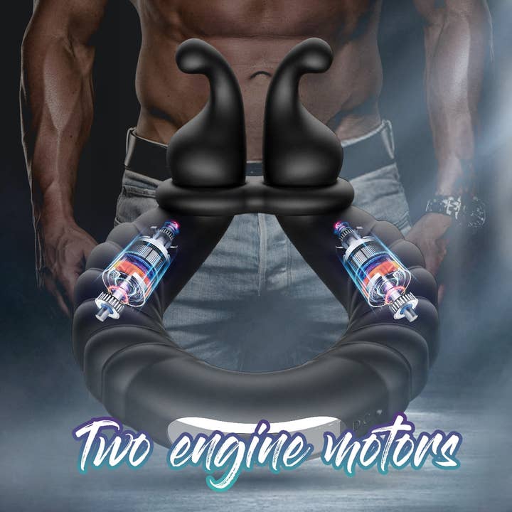 VIGOR - Wholesale Sex Toy - USB Rechargeable Erection 10 Speeds Silicone Male Cock Ring5