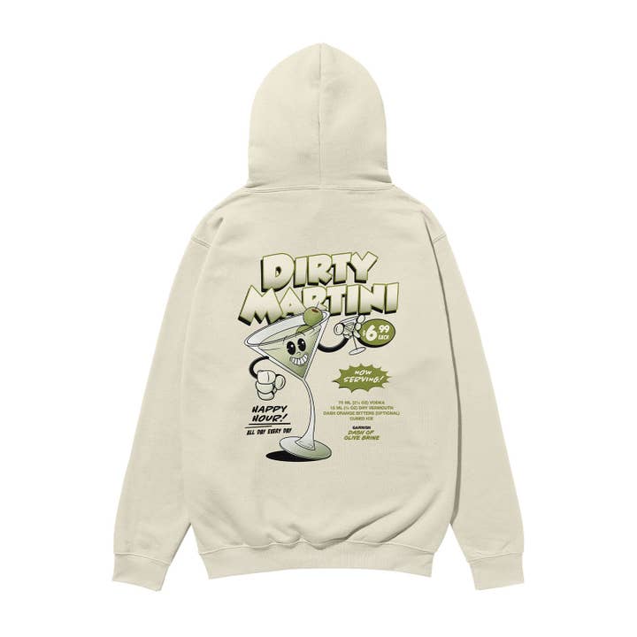 Felpa con cappuccio pesante organica Dirty Martini Stone per la vendita all'ingrosso da parte di Weekend Concept