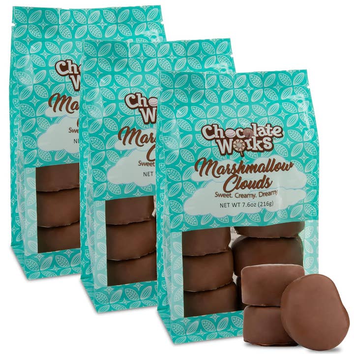 Chocolate Works - Vendita all'ingrosso Dolci ricoperti di cioccolato - Marshmallow Clouds al cioccolato al latte