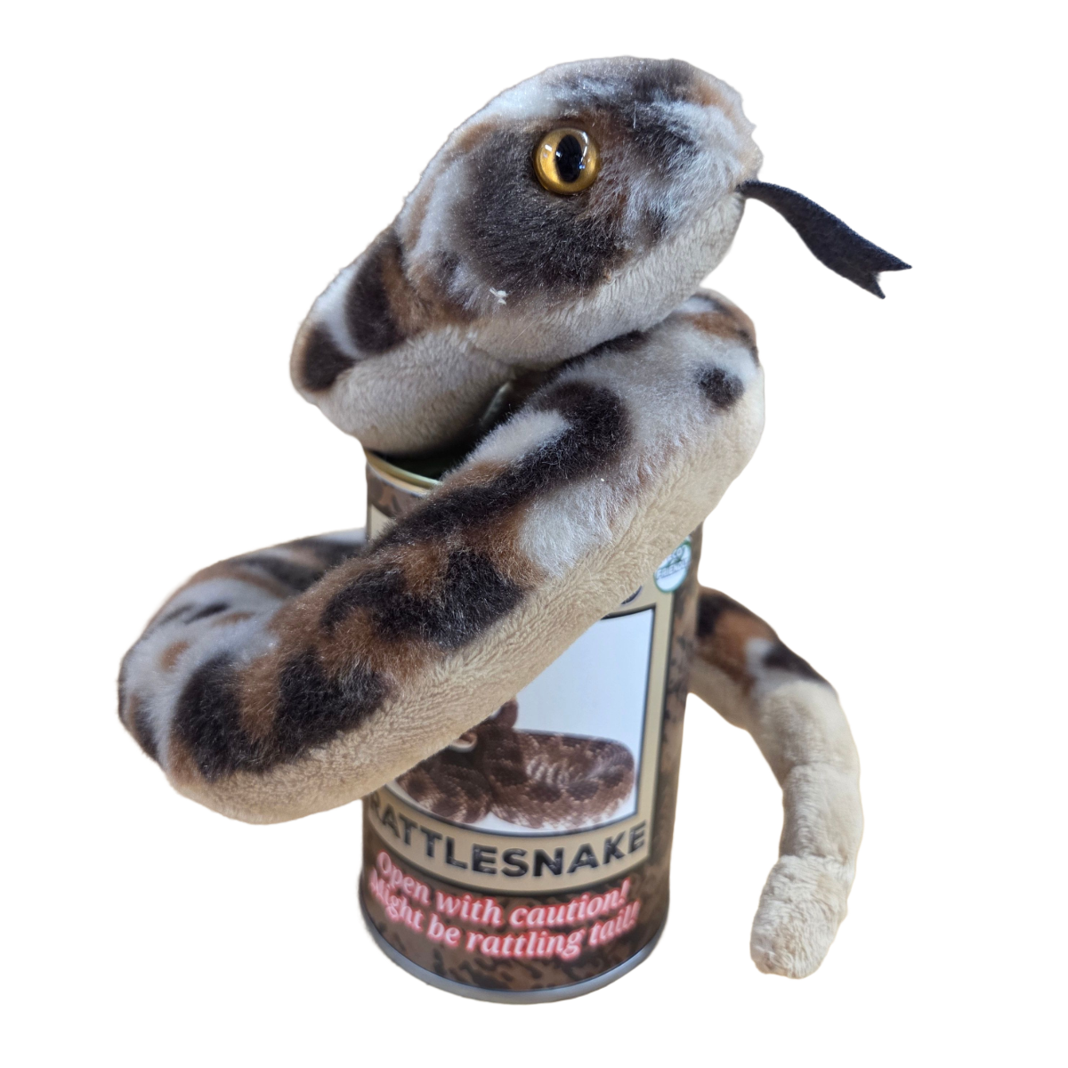Canned Gifts - Wholesale Stuffed/Plush Toy - Kids & Baby - Ziggy the Canned Rattlesnake Stuffed Plush w/Funny Jokes1