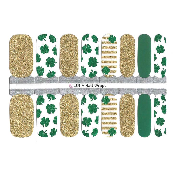 St. Patrick's Day Shake Your Shamrocks Nail Wraps for wholesale by LUNA Nail Wraps