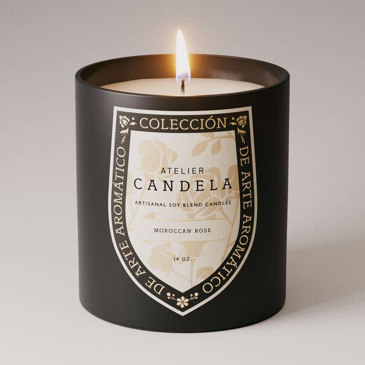 Atelier Candela - Wholesale Jar/Filled Candle - Moroccan Rose 14oz (6 Pack)