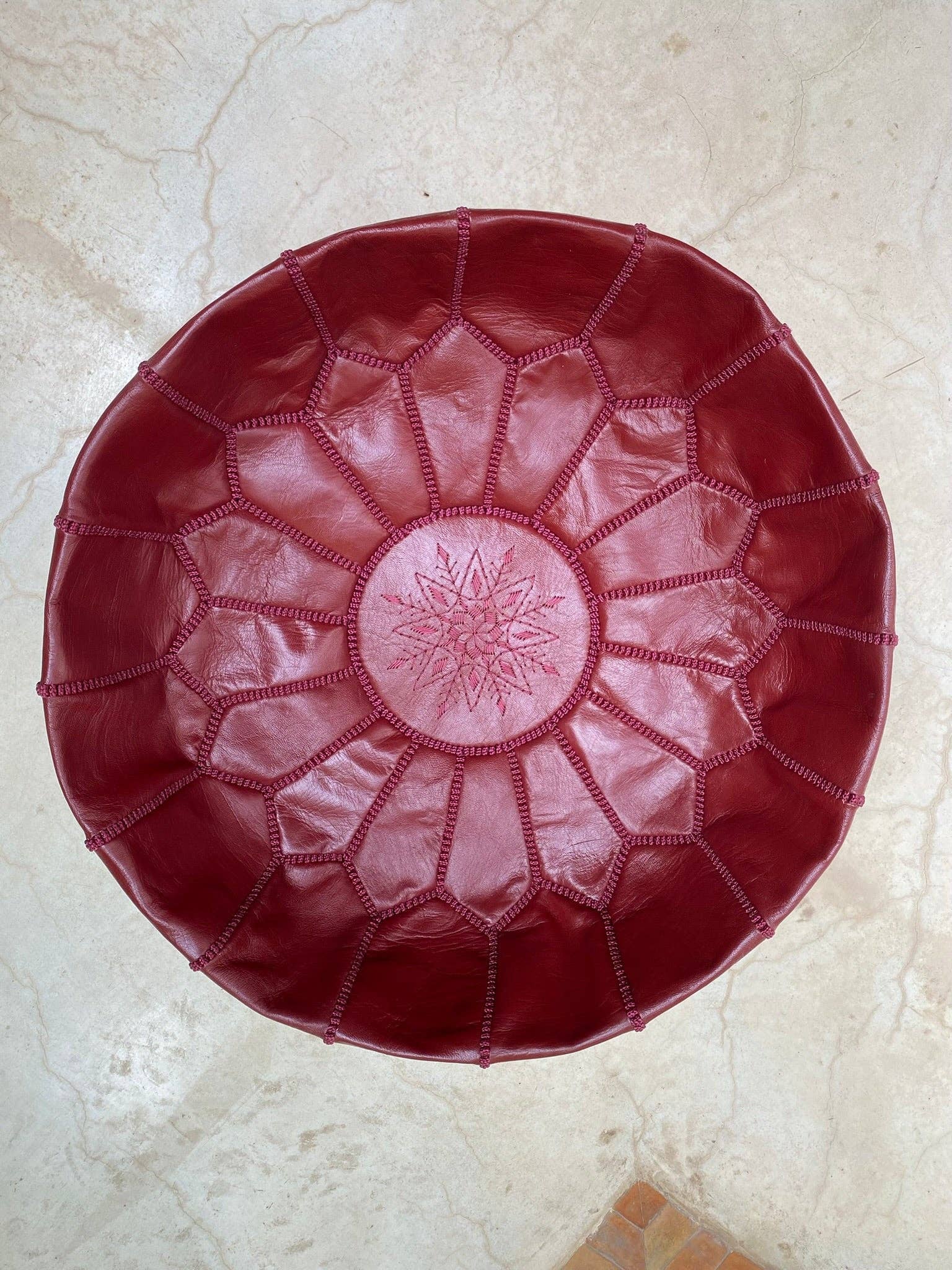 SOUK in the CITY - Wholesale Pouf - Handmade Leather Pouf M11