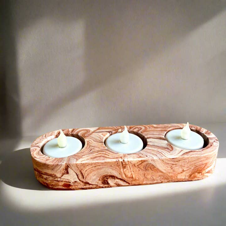 Portacandele tealight - Marmo terracotta per la vendita all'ingrosso da parte di Arthousefern