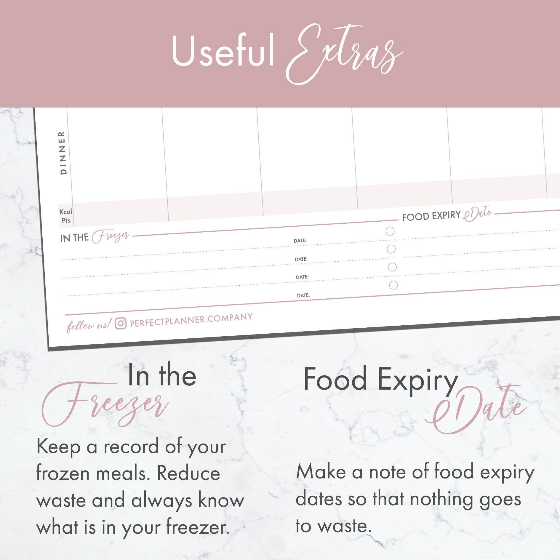 Perfect Planner Company - Wholesale Planner - Meal Planner Magnetic Pad - Dusky4