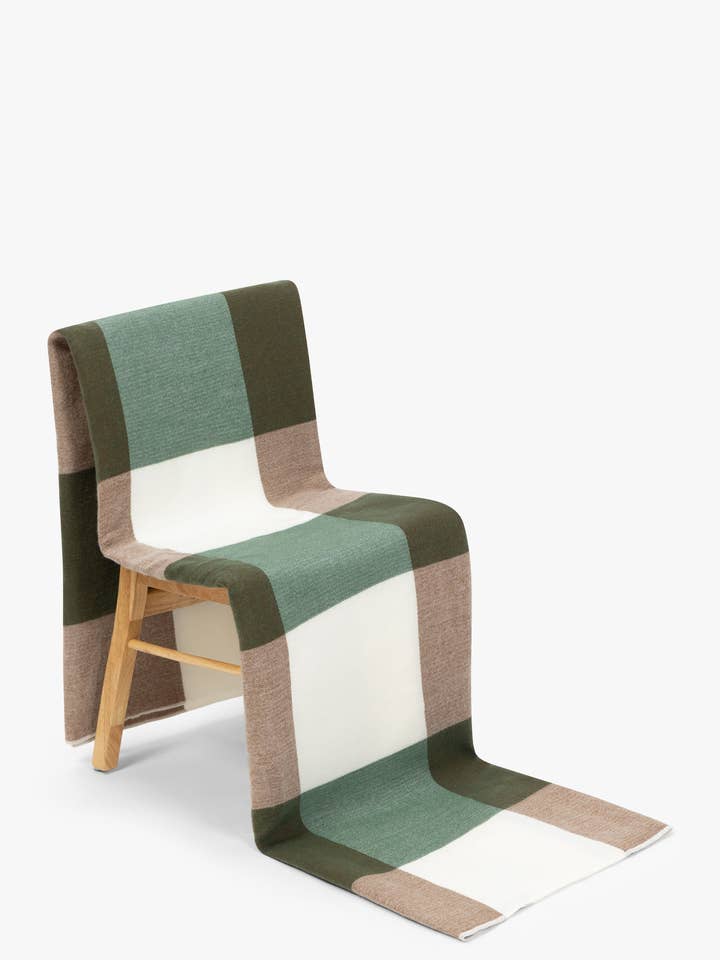 Plaid Nativo Naturali Bloccati & Verde Smeraldo per la vendita all'ingrosso da parte di ALPACA LOCA