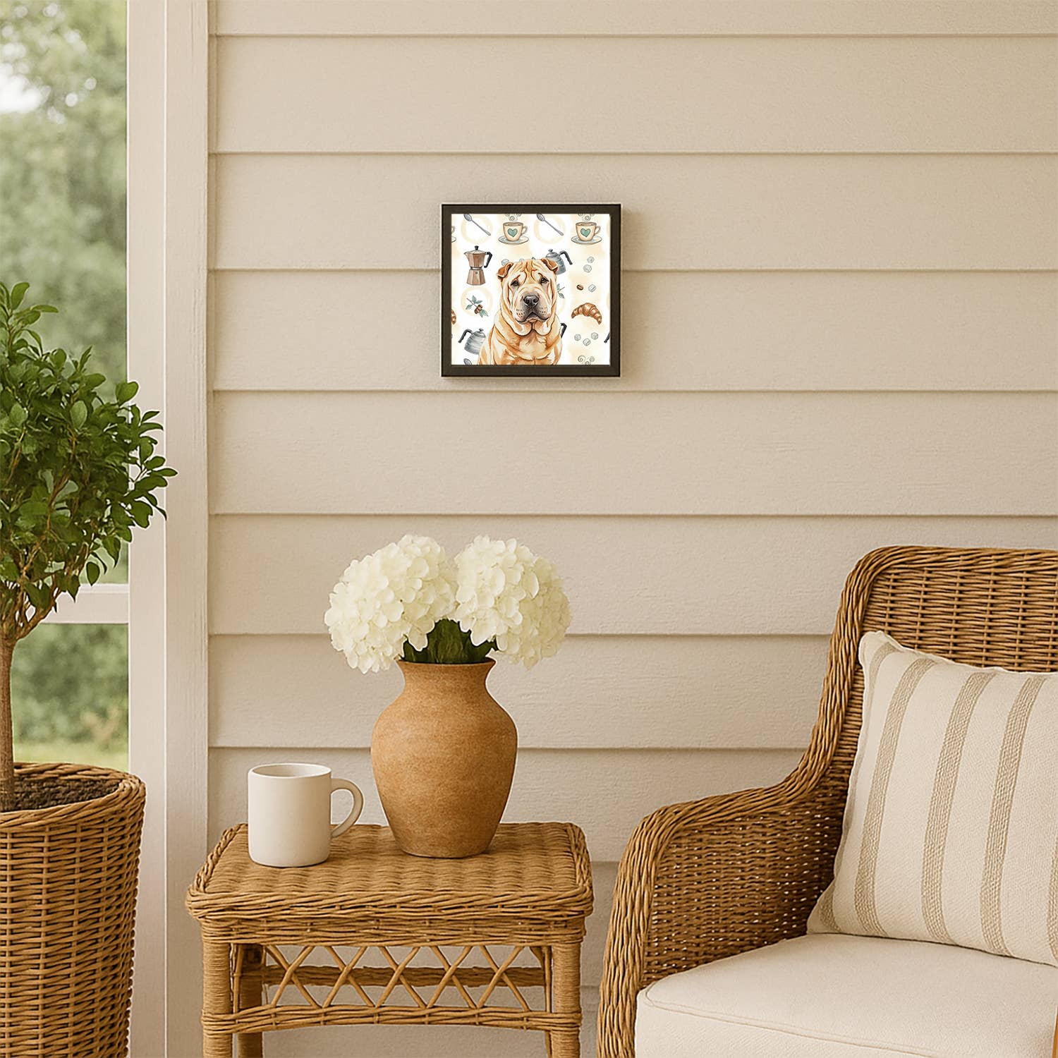 Caroline's Treasures - Wholesale Art Print - Red Shar Pei Coffee Bar Metal Print WDK76093