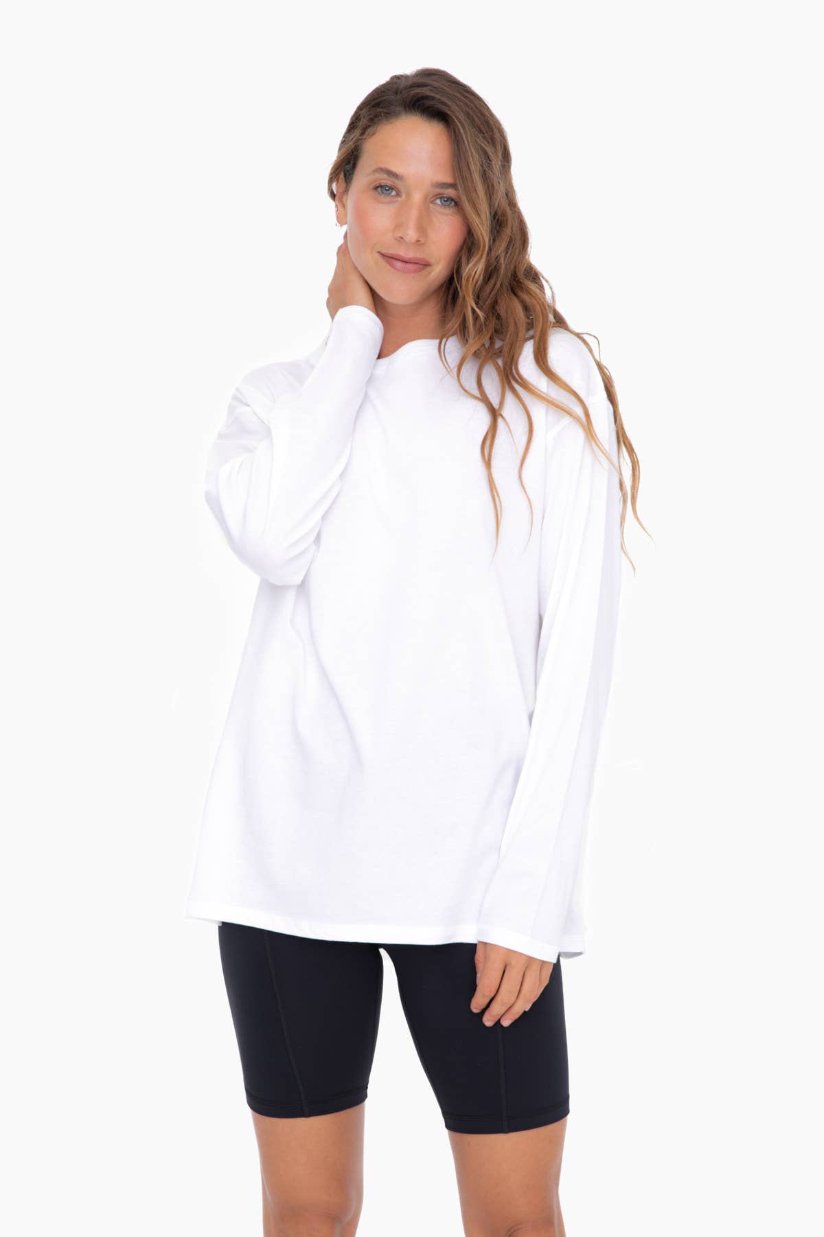Mono B - Wholesale Tunic - Women's - Organic Cotton Long Sleeve Boyfriend Tee9