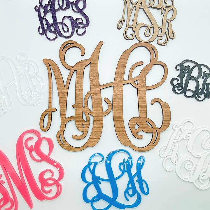 3-Letter Monograms | Wood & Acrylic Monograms and other Purchase Wholesale monogram blank. Free Returns & Net 60 Terms on Faire trending on Faire.