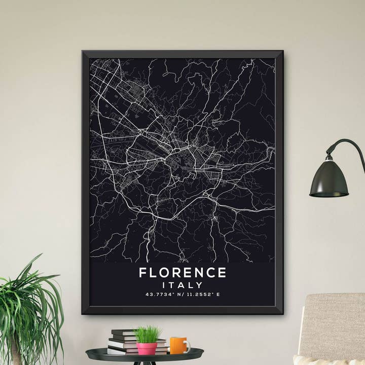 Florence, Italy Map for wholesale by Artable
