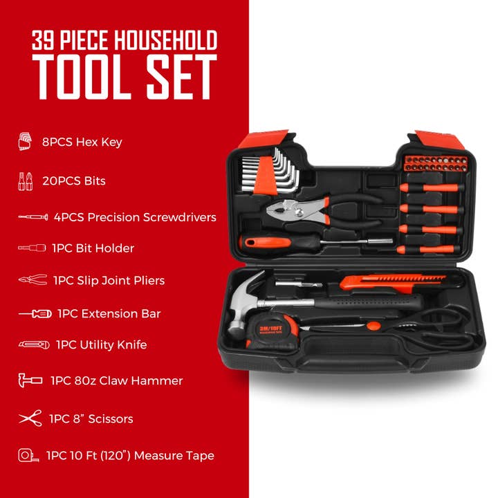 Pursonic - Wholesale Handy tool - Handy Solutions 39-Piece Household Tool Kit3