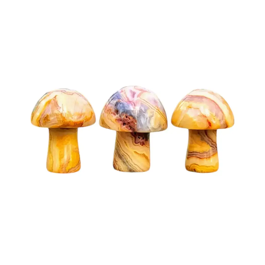 Quasar Gems USA - Vente Pierre et cristal de spiritualité - Mini champignons en pierres précieuses assorties12
