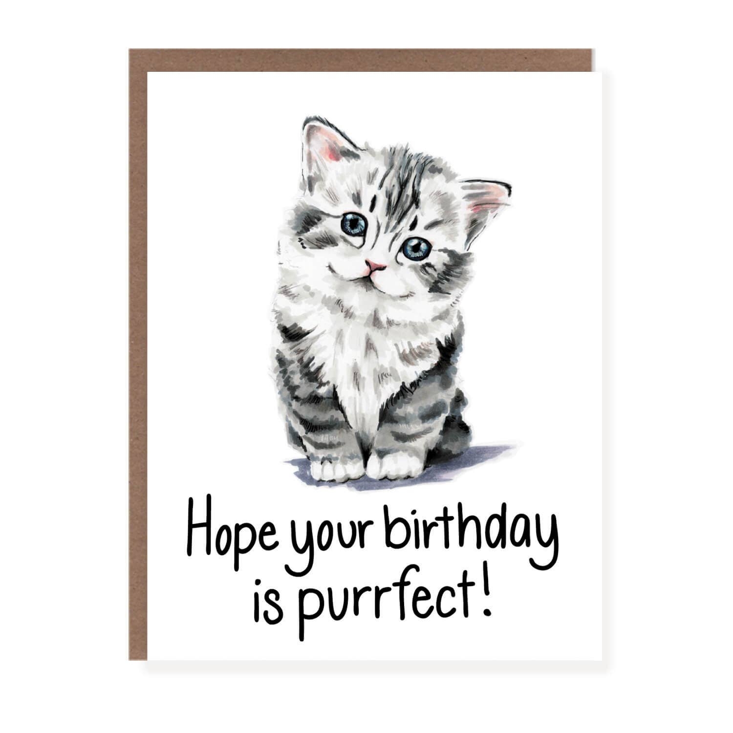 Morgan Swank Studio - Vente Cartes d'anniversaire - Carte d'anniversaire Purrfect Kitten2