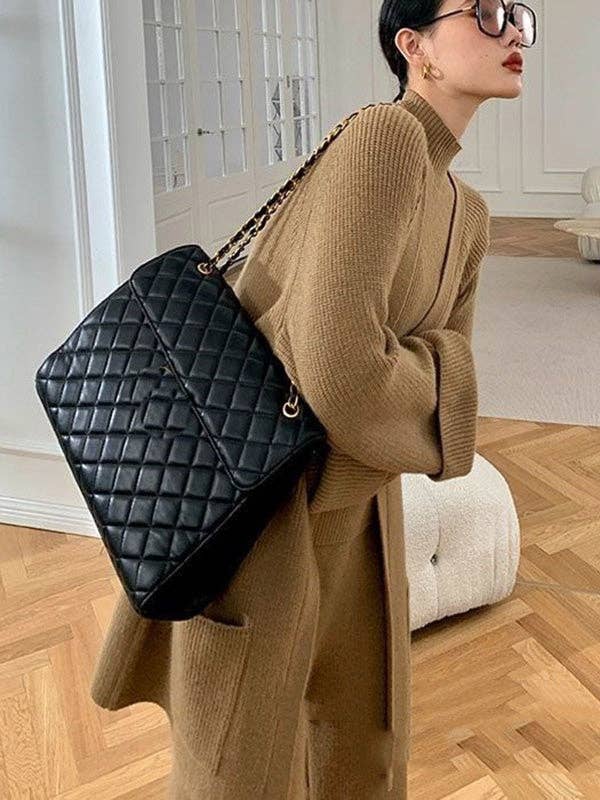 Plush Looks – wholesale Top & pants set (NOT Loungewear) – Women's – Stylish Solid 3 Piece High-Neck Sweater & Wide Leg Pants& Cardigan Tops Set6