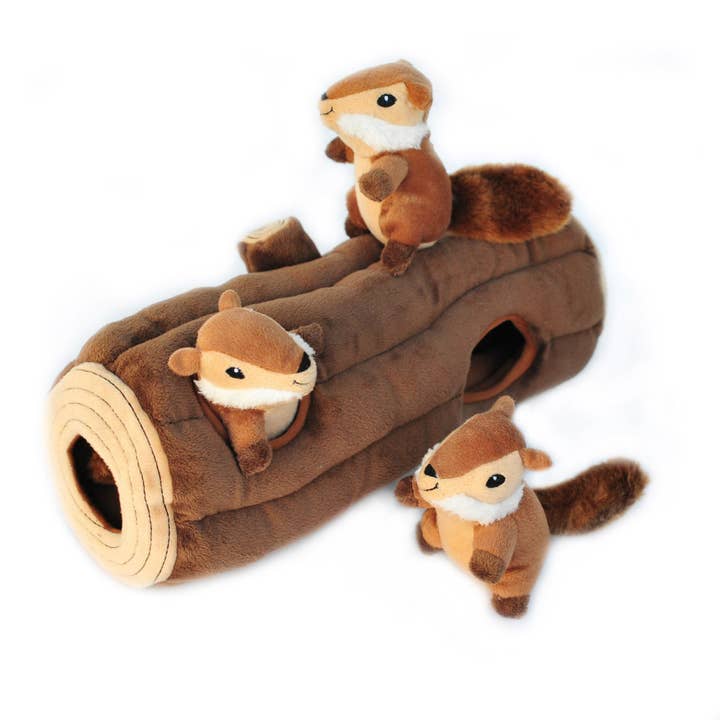 ZippyPaws Zippy Burrow Log for wholesale by Pet Palette Distribution
