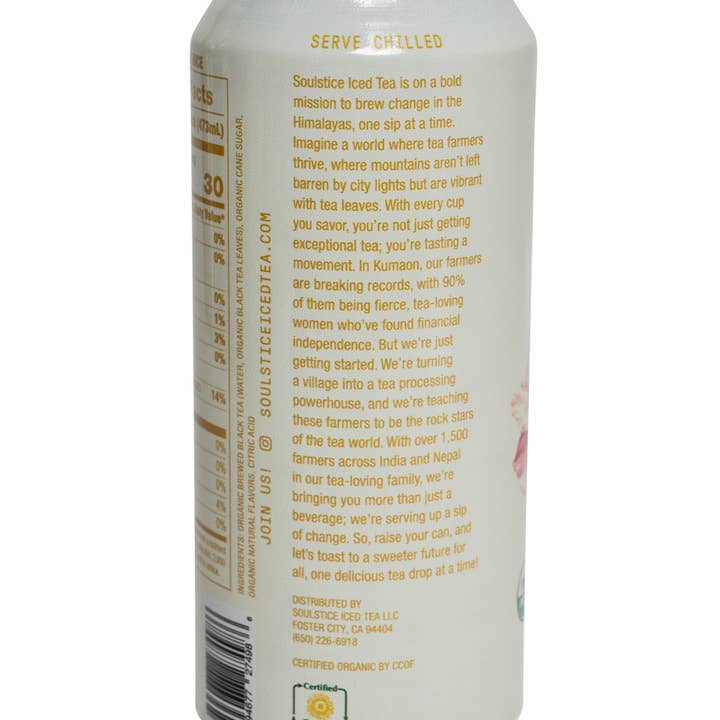 Soulstice Iced Tea - Wholesale Iced Tea - Organic Blood Orange Hibiscus 12 Pack Case
