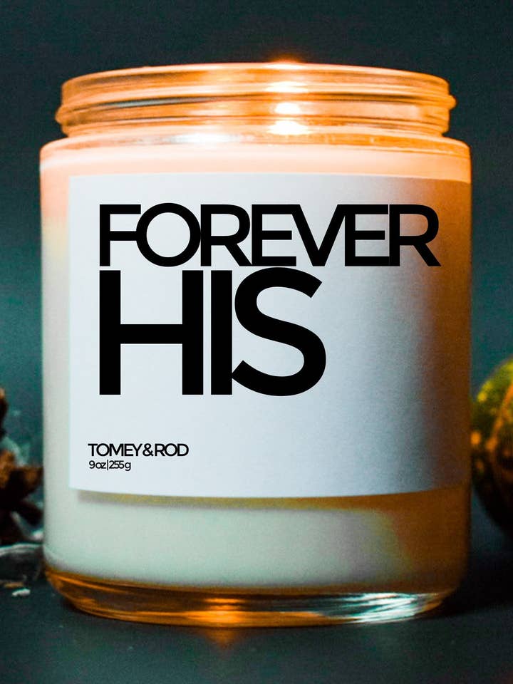 Forever His Bridal Shower Candle - Engagement & Wedding Gift for wholesale by Tomey & Rod