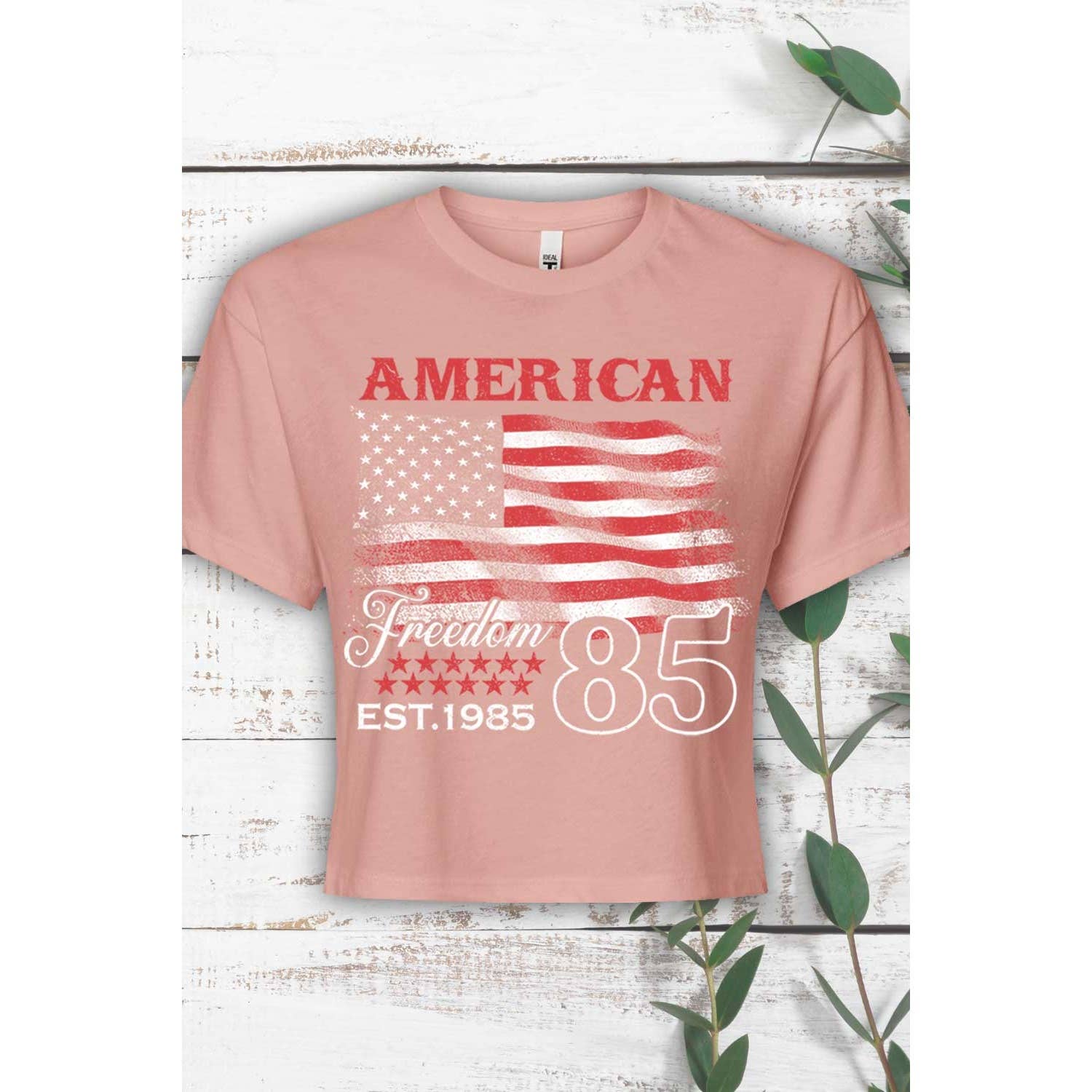 Art by Forgrand - Wholesale T-Shirt - Women's - AMERICAN FREEDOM 85 CROP TOP1