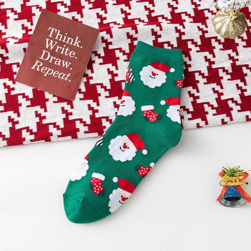 Sweetkama - Vente Chaussettes – femme - Chaussettes au-dessus de la cheville Joyeux Noël pour femmes SKASC417811