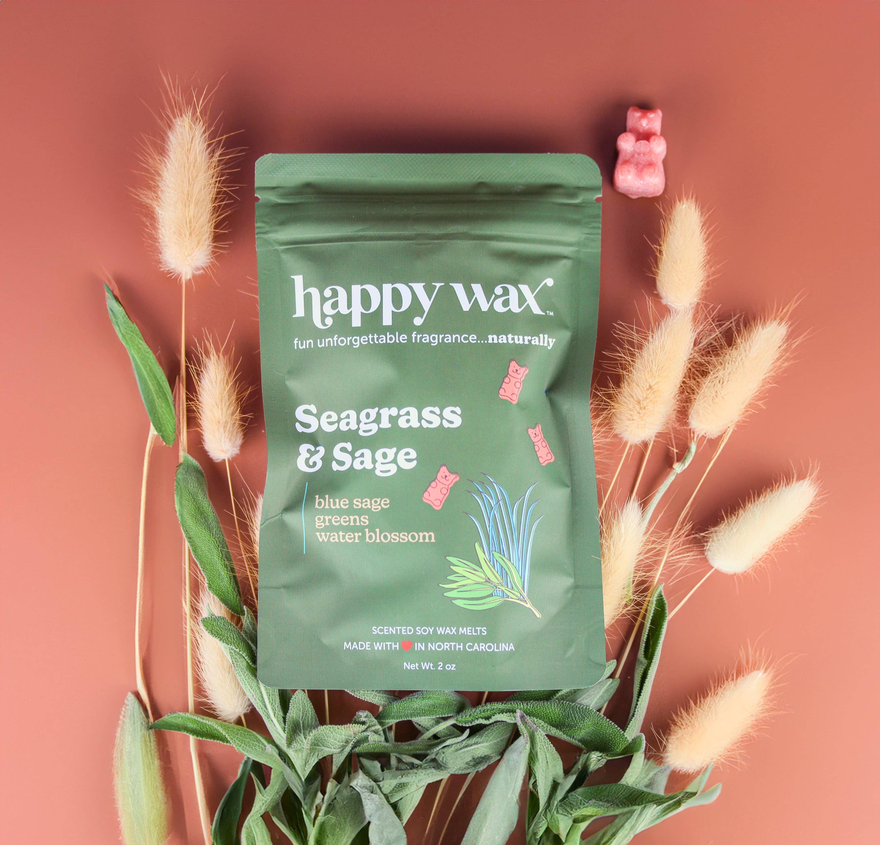 Happy Wax – Engroshandel Smeltevoks – Seagrass & Sage Wax smelter - Prøvepose (2 oz)1
