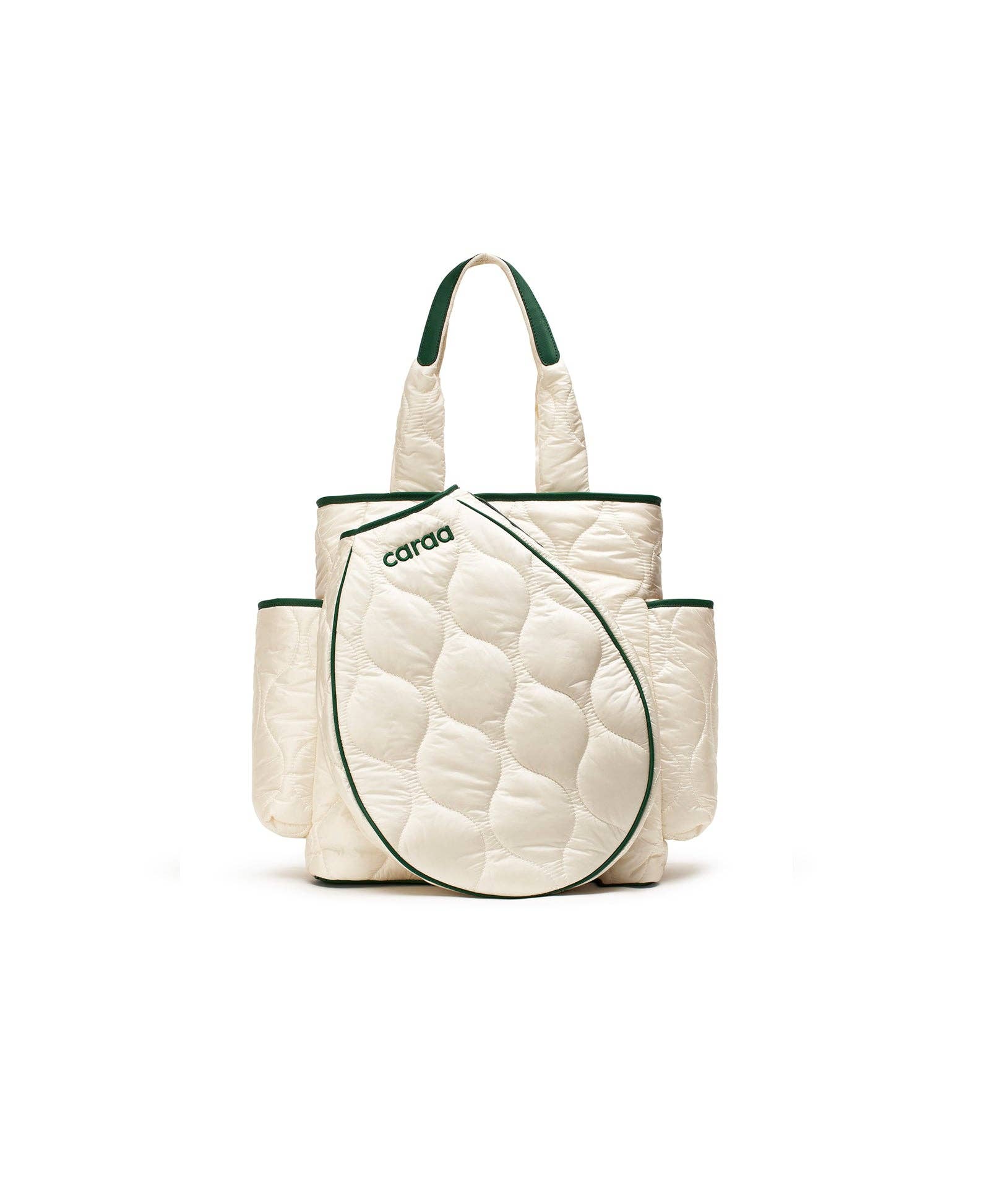 Caraa - Wholesale Sports Bag - Unisex - Tennis Quilted Backpack Tote in Ivory