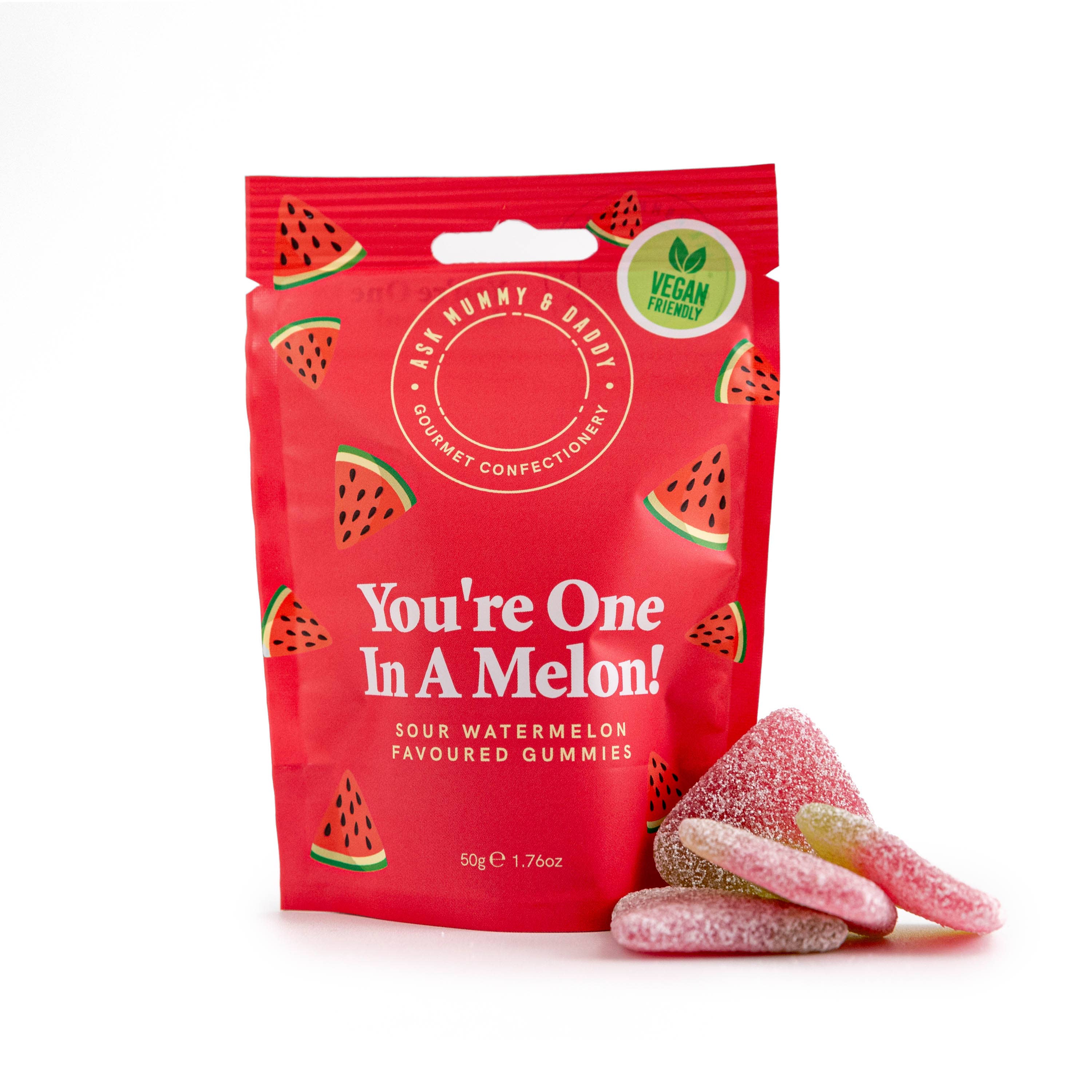 Ask Mummy & Daddy – wholesale Gummy – You're One In A Melon! Pouch5