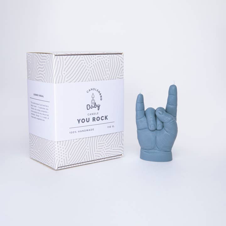 CandleHand (Free Duties for US) - Wholesale Novelty Candle - You Rock Candle - baby hand gesture candle - soy wax blend12