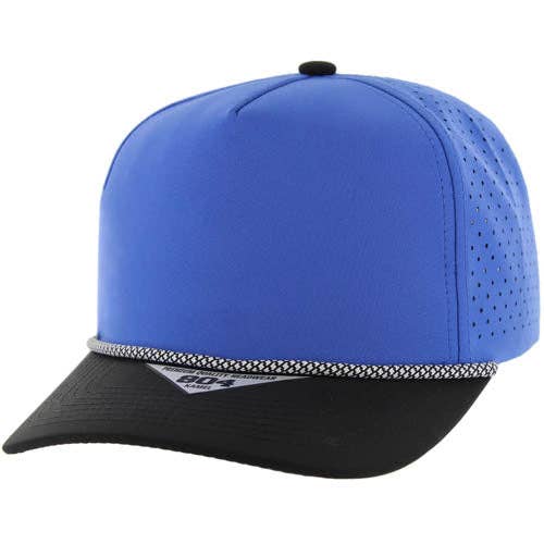 Zion Brand - Wholesale Baseball Cap - Unisex - BLANK 5 PANEL ROPE LASER CUT SNAPBACK BALL CAP13