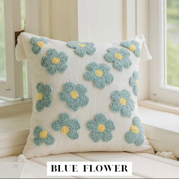 Delmar Decor - Vendita all'ingrosso Fodera cuscino decorativo - Cuscino primaverile, fodera trapuntata con motivo floreale 3