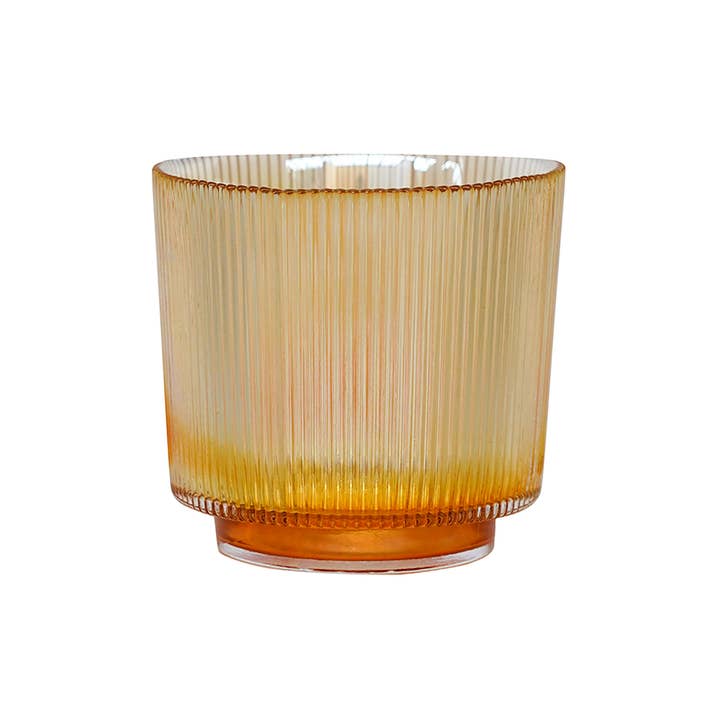 Ivyline - Wholesale Candle Holder - Ribbed Glass Holder, 15cm Ext. Diameter6