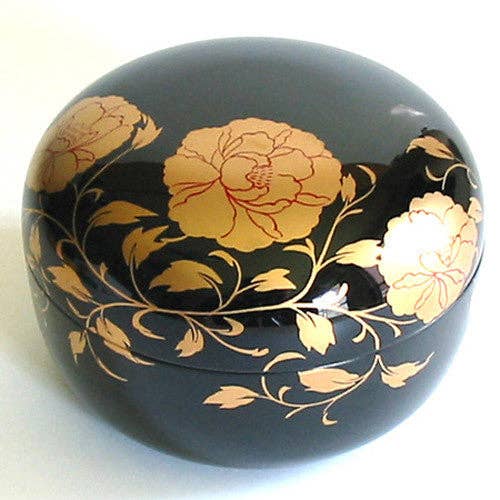 Kyoohoo LACQUER WARE Bonbonniere Karakusa Black (L) for wholesale by Greeting Life America