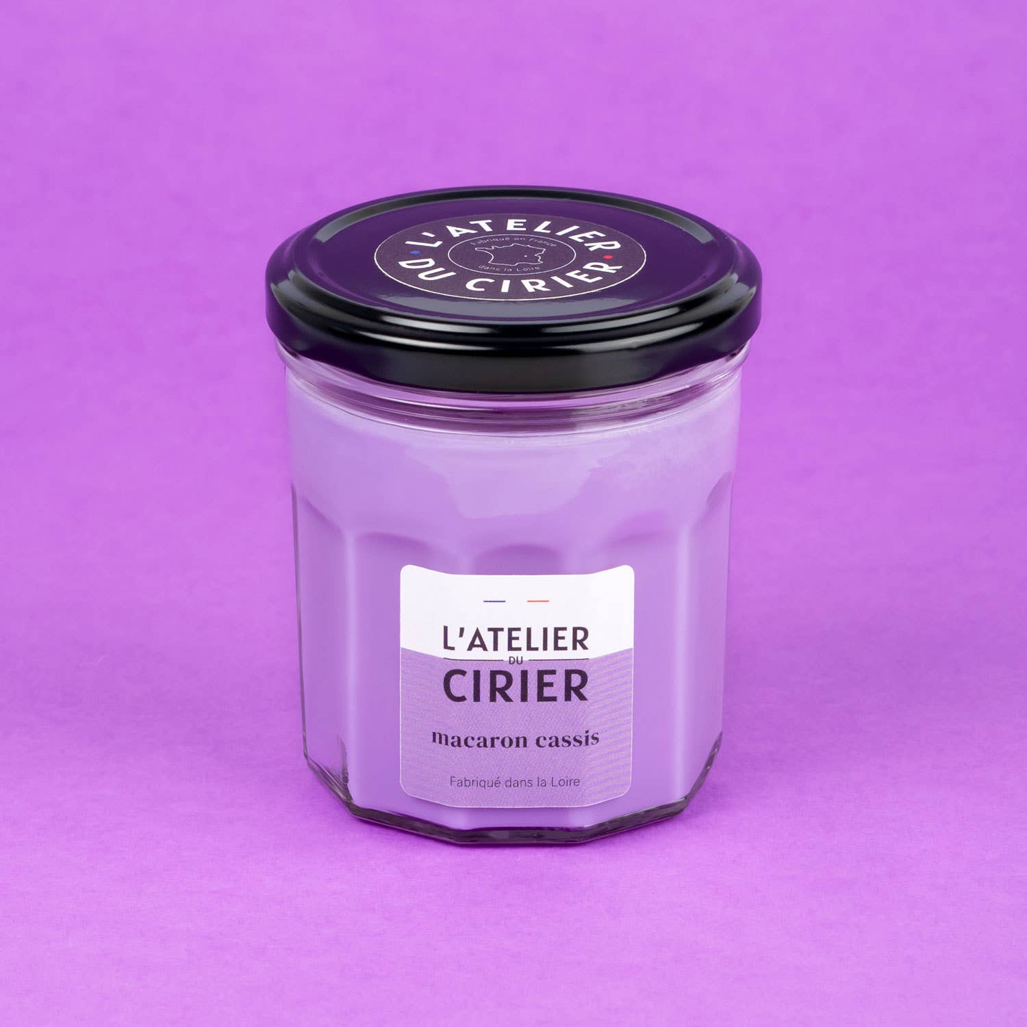 L'atelier du Cirier - Wholesale Jar/Filled Candle - Macaron Cassis Jam Jar Candle0