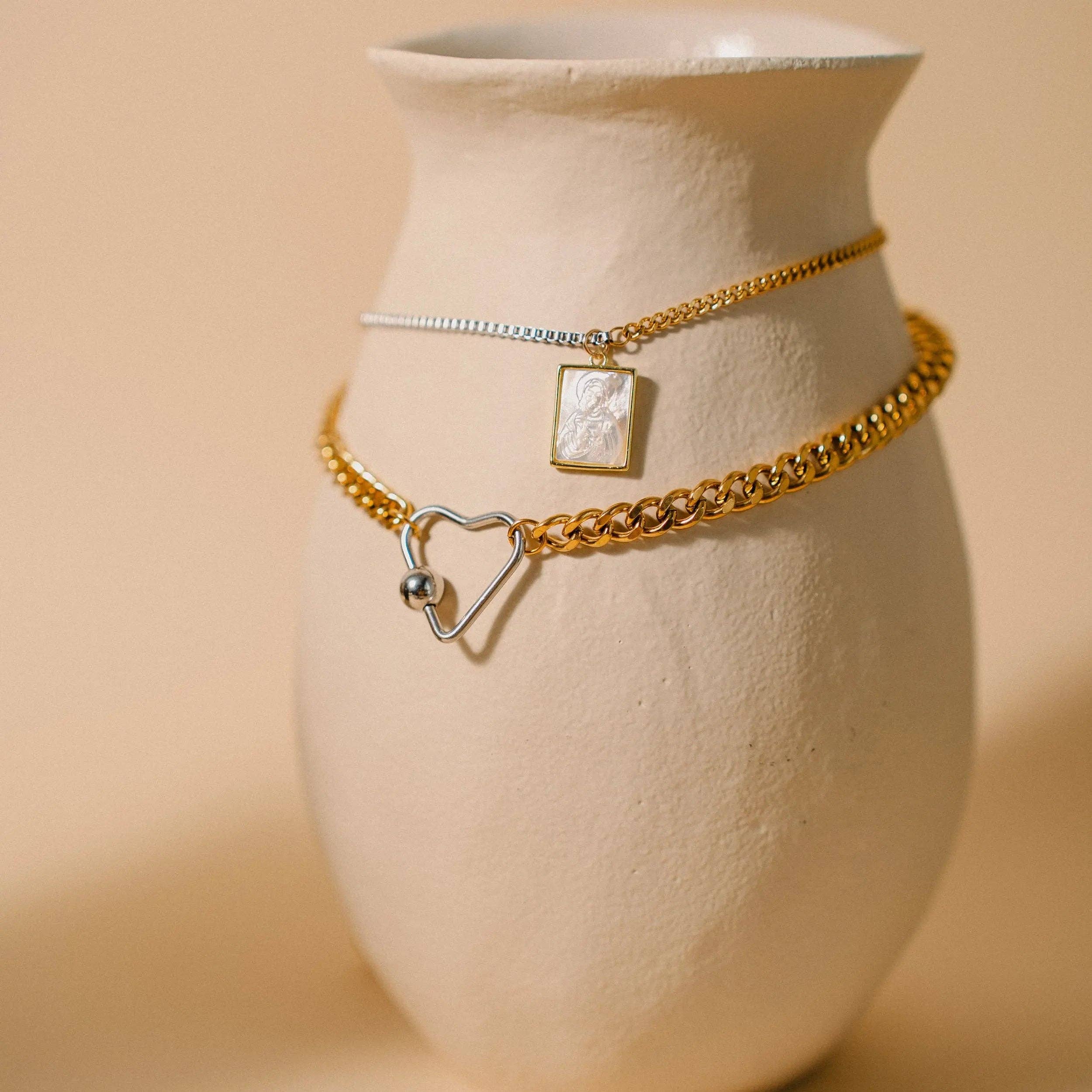 PHOEBE´S - Wholesale Pendant/Charm Necklace - Layered necklace, stainless steel chain, Christian gift4