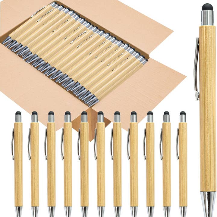 Bamboo Pen with Stylus for wholesale by The Tinkerbox LLC