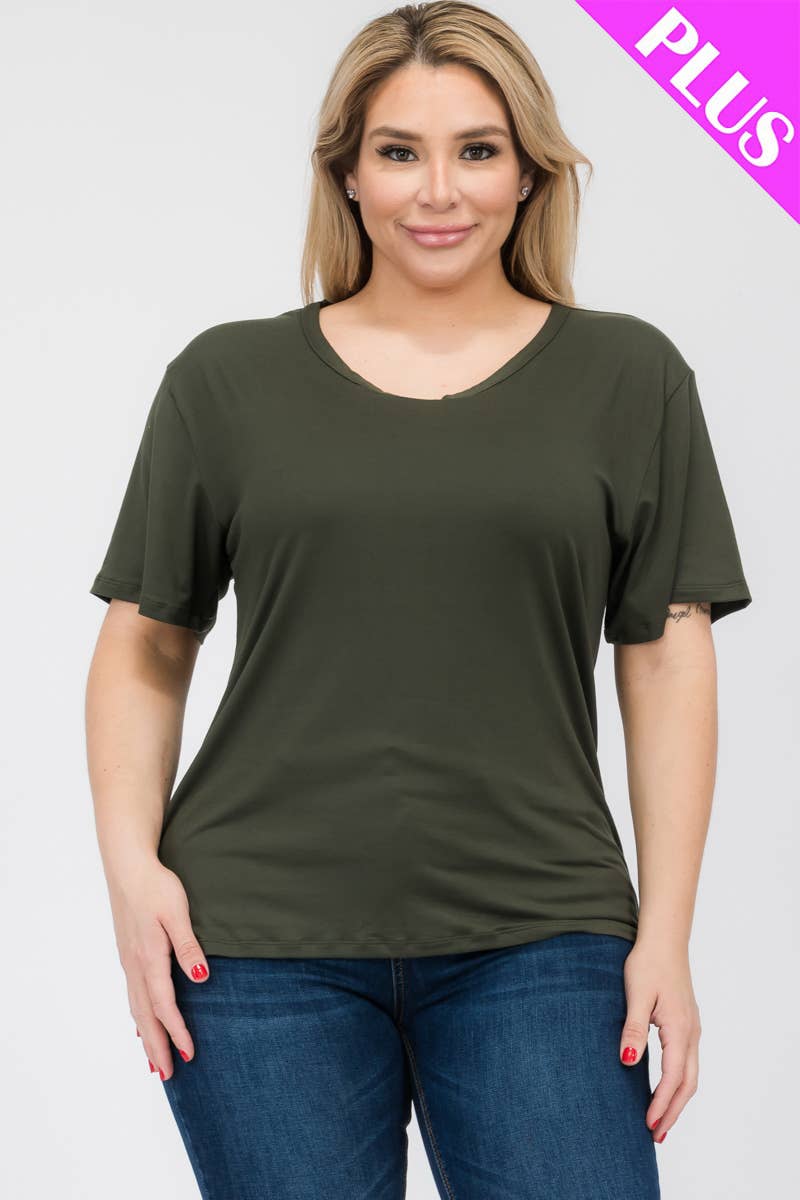CAPELLA APPAREL - Vente T-shirt – femme - T-shirt basique à manches courtes grande taille1