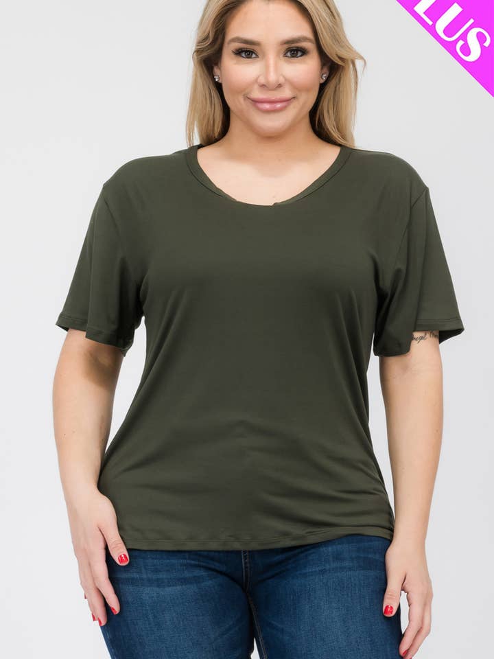 CAPELLA APPAREL - Wholesale T-Shirt - Women's - Plus Size Basic Short Sleeve T-shirt15