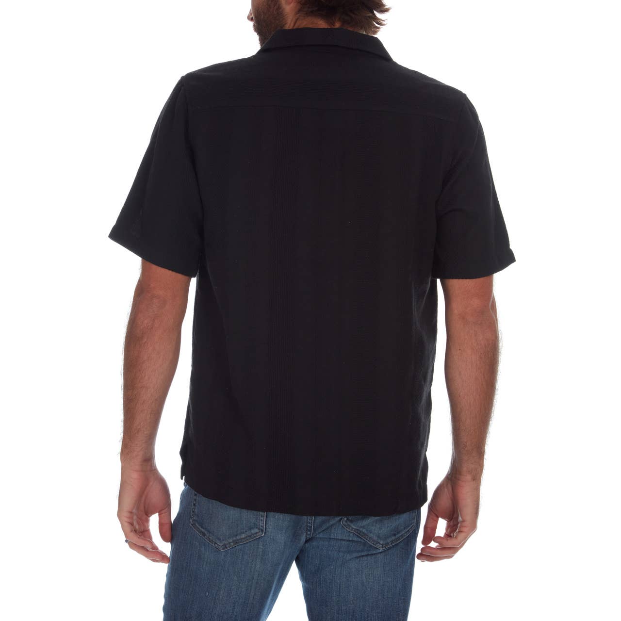 Schwarz Luis Vertikal gestreiftes Jacquard-Hemd für den Großhandel auf Faire5