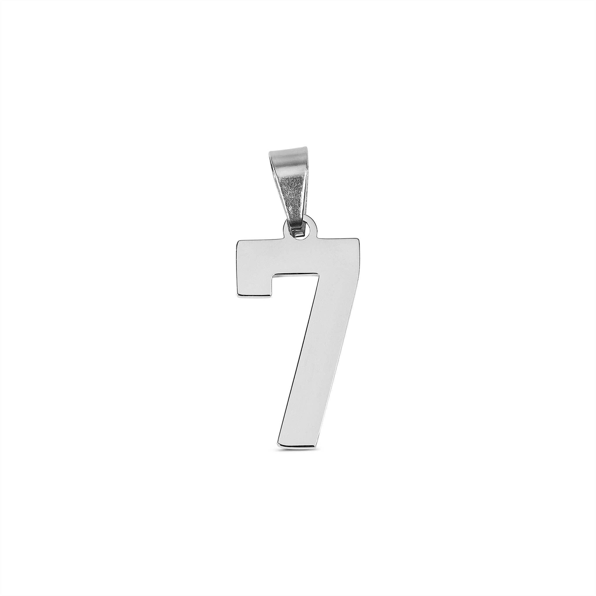 WJW - Wholesale Individual Charm/Pendant - Stainless Steel Sport Number Pendants7