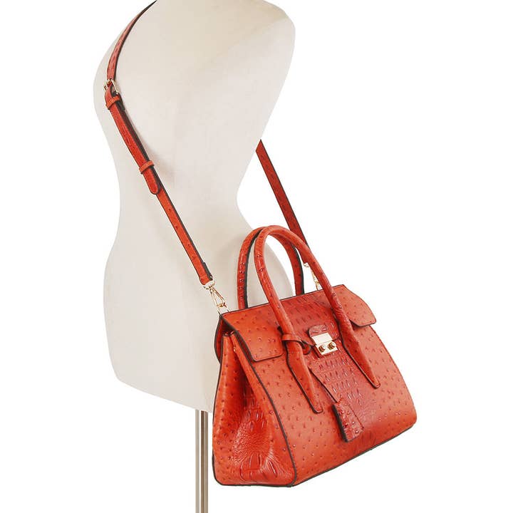 Handbag Factory Corp - Wholesale Top handle bag – women's - 2 in 1 crocodile texture matching top handle bag and purse set5