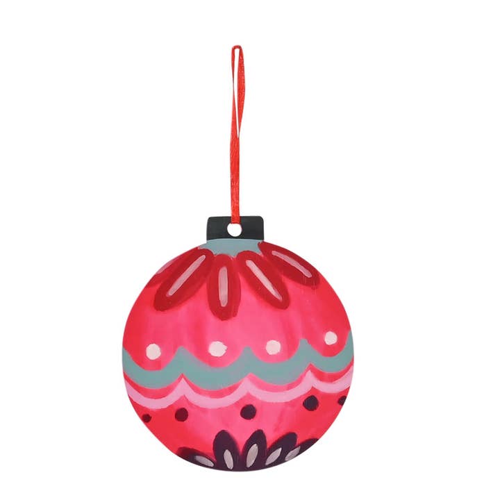 WIDDOP and Co. - Wholesale Christmas Decoration - Set Of 4 Round Hanging Wooden Decorations2