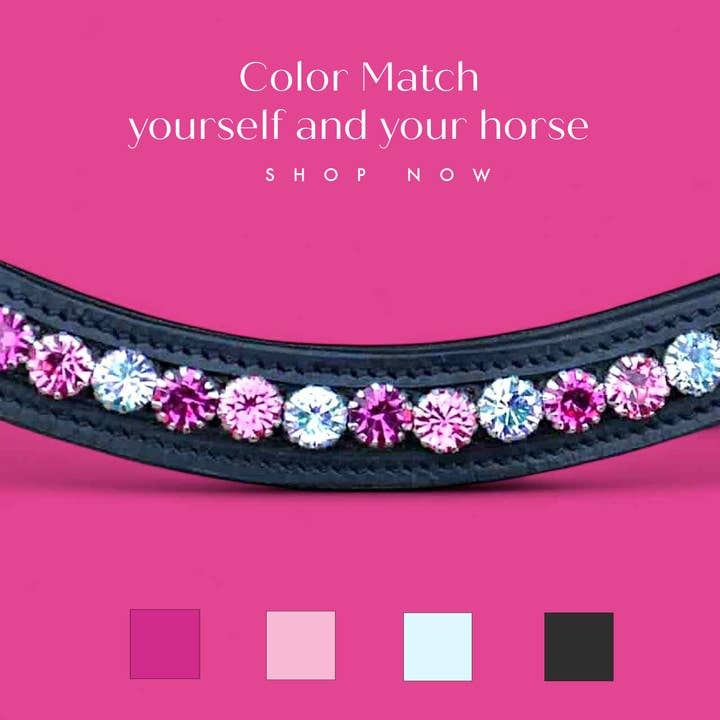 EPONIA EQUESTRIAN LIFESTYLE - Wholesale Horseback Riding Gear - Browband with quick snap and Preciosa crystals1