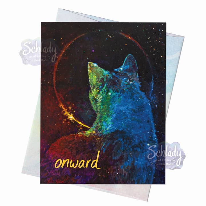 Onward - Cat Congrats Card for wholesale by Schlady