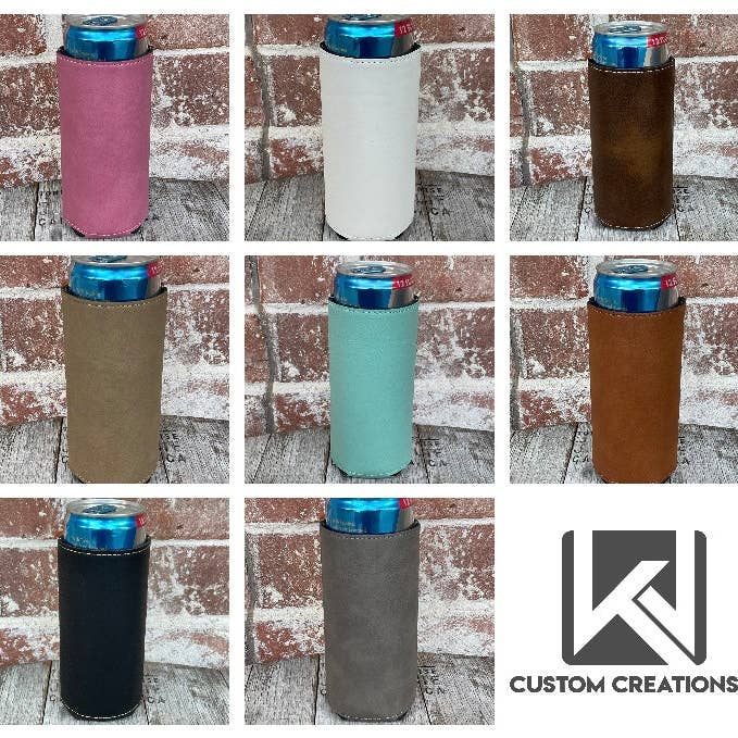 KW Custom Creations - Wholesale Drink Huggers & Koozies - Leatherette Slim Koozie7